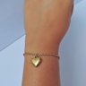 241515 pulseira coracao pulseira aco inox pulseira romantica pulseira dourada pulseira feminina pulseira presente pulseira elegante