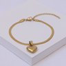 241596 pulseira coracao pulseira inox pulseira dourada pulseira feminina pulseira delicada pulseira malha fita pulseira elegante