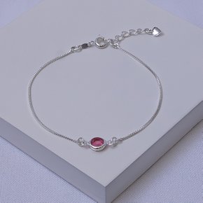 01 pulseira veneziana folheada a prata com cristal