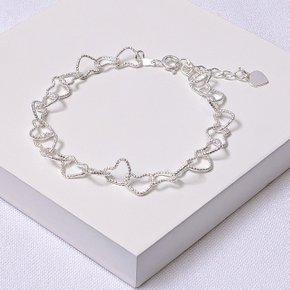 234834 pulseira elos coracoes pulseira folheada prata pulseira feminina semijoia coracao pulseira prata elegante