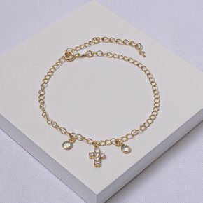 241090 tornozeleira folheada a ouro tornozeleira cruz tornozeleira com zirconia tornozeleira feminina