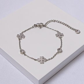 242245 pulseira feminina pulseira aco inox pulseira trevo pulseira prateada pulseira com zirconias pulseira larga pulseira elos finos