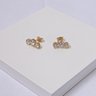 238385 brinco feminino brinco dourado ear cuff brinco fixo brinco medio brinco zirconia brinco pequeno brinco ouro