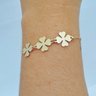 237986 pulseira folheada a ouro pulseira com trevos pulseira feminina pulseira delicada pulseira dourada 1