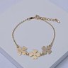 237986 pulseira folheada a ouro pulseira com trevos pulseira feminina pulseira delicada pulseira dourada
