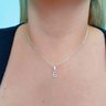 244233 e colar letra cravejada colar inicial prata colar com letra colar folheado prata colar letra zirconia