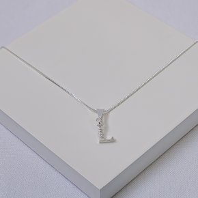 244233 l colar letra cravejada colar inicial prata colar com letra colar folheado prata colar letra zirconia