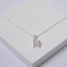 244233 m colar letra cravejada colar inicial prata colar com letra colar folheado prata colar letra zirconia