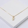 244232 s colar letra colar letra com zirconia colar folheado a ouro colar pingente letra colar veneziana feminino