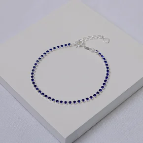 244275 pulseira folheada a prata pulseira cristal azul pulseira feminina pulseira com pedra azul pulseira hipoalergenica 1