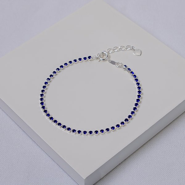 244275 pulseira folheada a prata pulseira cristal azul pulseira feminina pulseira com pedra azul pulseira hipoalergenica 1