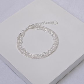 235493 pulseira infantil pulseira folheada prata pulseira coracao pulseira riviera infantil pulseira dupla prata