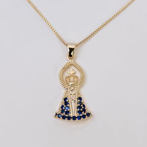 243749 colar nossa senhora colar aparecida colar religioso colar feminino dourado colar com pingente colar folheado 2