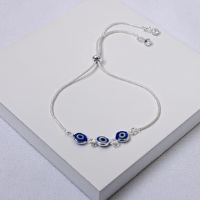 224444 pulseira olho grego pulseira rabo de rato pulseira prata olho grego pulseira ajustavel semijoia olho grego