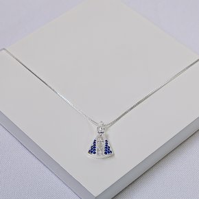 05 colar folheado a prata nossa senhora aparecida