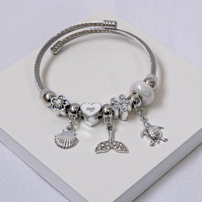 244978 bracelete aco inox bracelete feminino bracelete berloques bracelete fundo do mar bracelete concha 1