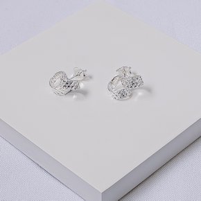 244752 brinco folheado a prata brinco entrelacado brinco trancado brinco feminino brinco delicado brinco pequeno