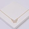 245166 colar folheado a ouro colar borboleta colar madreperola colar com pingente borboleta colar elos finos