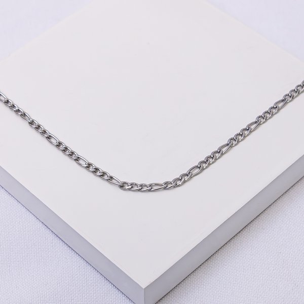 231814 corrente masculina corrente aco inox corrente elos 3x1 corrente fina corrente 2mm corrente prateada