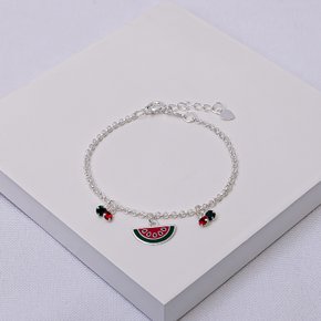 218590 pulseira infantil pulseira folheada a prata pulseira elo portugues pulseira melancia pulseira com pingente infantil