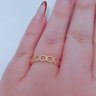 245883 anel folheado a ouro anel de circulos anel circulos vazados anel feminino ouro anel delicado ouro