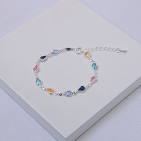 228431 pulseira infantil prata pulseira infantil com cristais pulseira de prata infantil pulseira prata menina