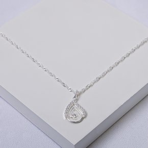 245923 colar folheado a prata colar malha singapura colar pingente gota colar gota vazada prata colar feminino prata