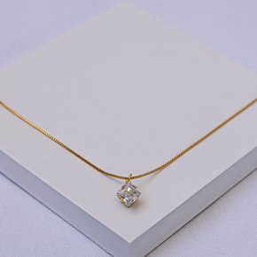 246318 colar ponto de luz colar zirconia quadrada colar folheado a ouro colar de zirconia colar feminino delicado