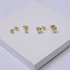 246302 dupla de brincos brincos folheados a ouro brinco coracao zirconia gota brinco feminino joias femininas brinco delicado