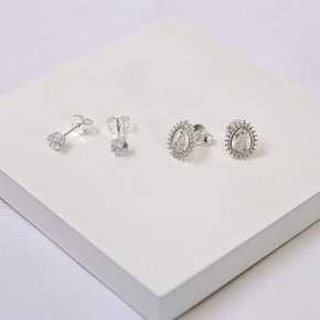 01 brinco folheado a prata nossa senhora e coracao zirconia