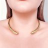 247548 colar folheado a ouro choker colar choker colar rigido choker rigido colar de aro colar com pontas em gota colar