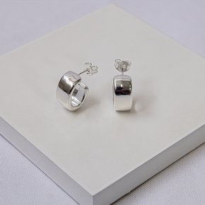 244874 brinco folheado a prata brinco meia argola brinco argola prata brinco feminino prata brinco argola lisa