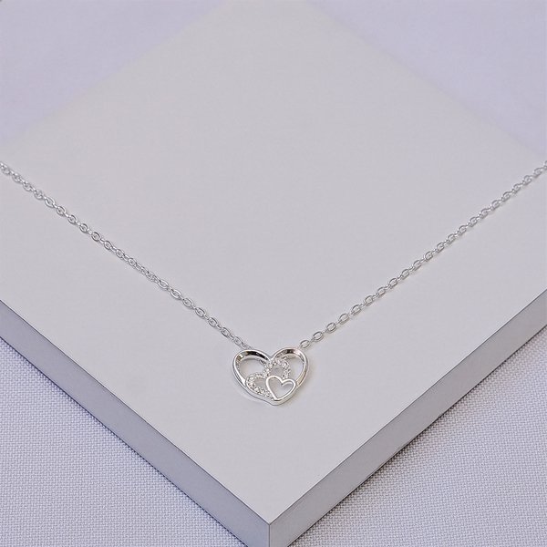 247644 colar folheado a prata colar coracoes colar coracao feminino colar coracoes unidos colar coracao cravejado 1