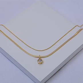 247446 colar duplo colar folheado a ouro colar com pingente colar zirconia cristal colar duas voltas colar feminino 1