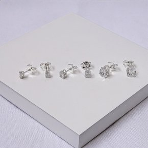 231657 trio de brincos kit de brincos brinco 3 furos brinco p m g brinco zirconia brinco gota brinco feminino 1