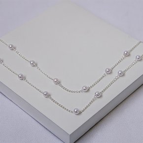 229738 colar prata perolas colar longo perolas colar folheado a prata colar feminino perolas colar 70 cm 1