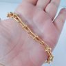248891 pulseira folheada a ouro pulseira elo inspiracao pulseira feminina pulseira de elos dourada 1