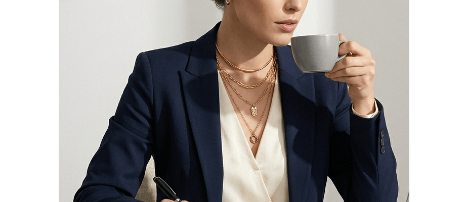 Mix de Colares: Como Usar Acessórios no Look de Trabalho